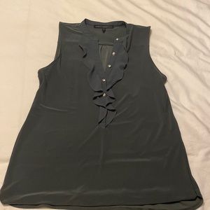 WHBM Sleeveless Blouse with ruffle detail